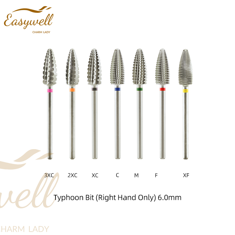 Typhoon Bit (Right Hand Only) 6.0mm nail drill bit carbide drill bits for nails