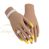 Silicone manicure practice hand model with joints bendable matching nail piece practice shooting prosthetic hand model silicone（100 nails）