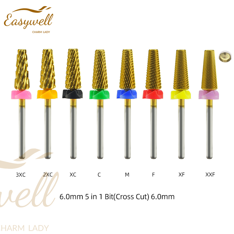 6.0mm 5 in 1 Bit(Cross Cut) 6.0mm nail drill bit carbide drill bits for nails