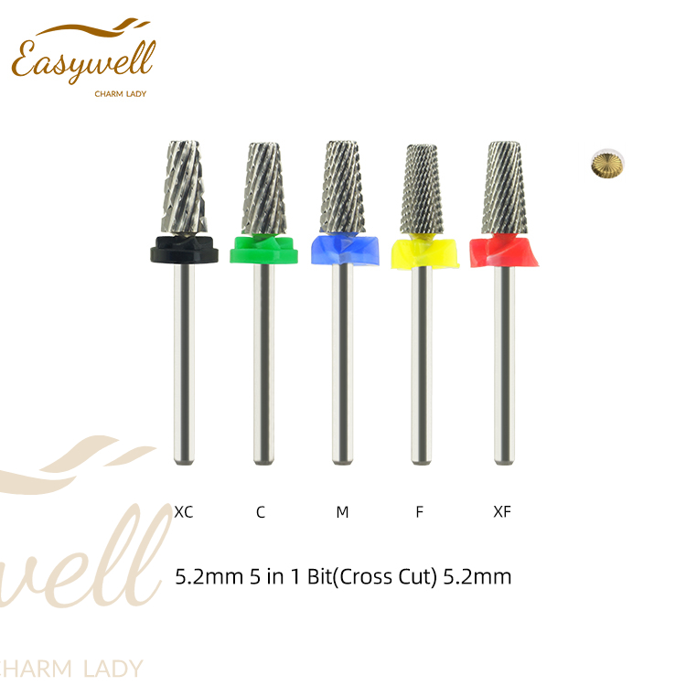 5.2mm 5 in 1 Bit(Cross Cut) nail drill bit carbide drill bits for nails