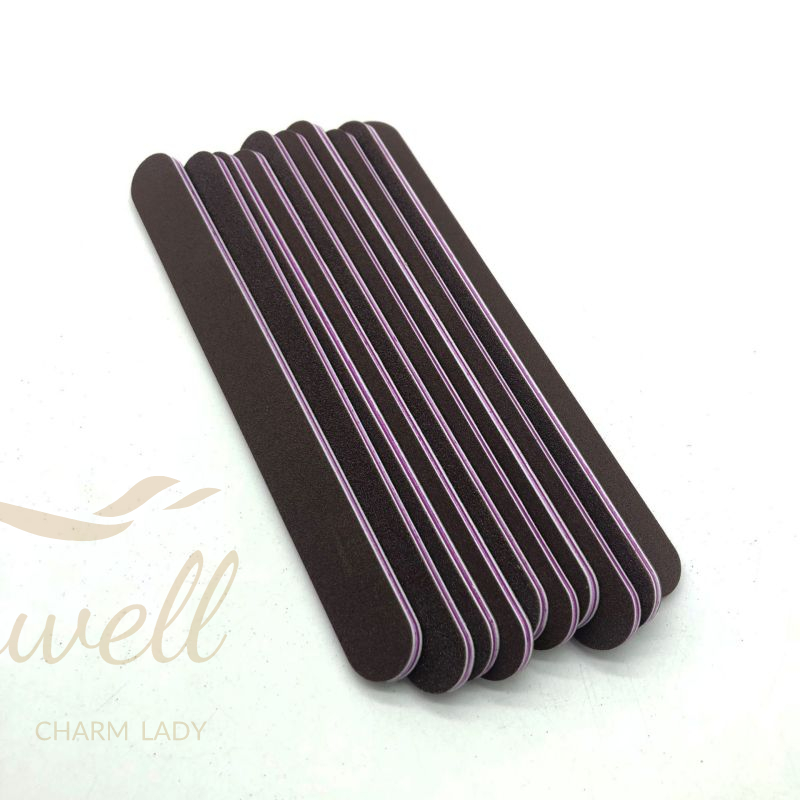 Nail File Emery Board Nail care Double Sided 100 180 Grit Gel Acrylic Dip Black Nail Buffering Files Professional Manicure Pedicure Tools 10Pcs/Pack Nail Files Set for Home and Salon Use