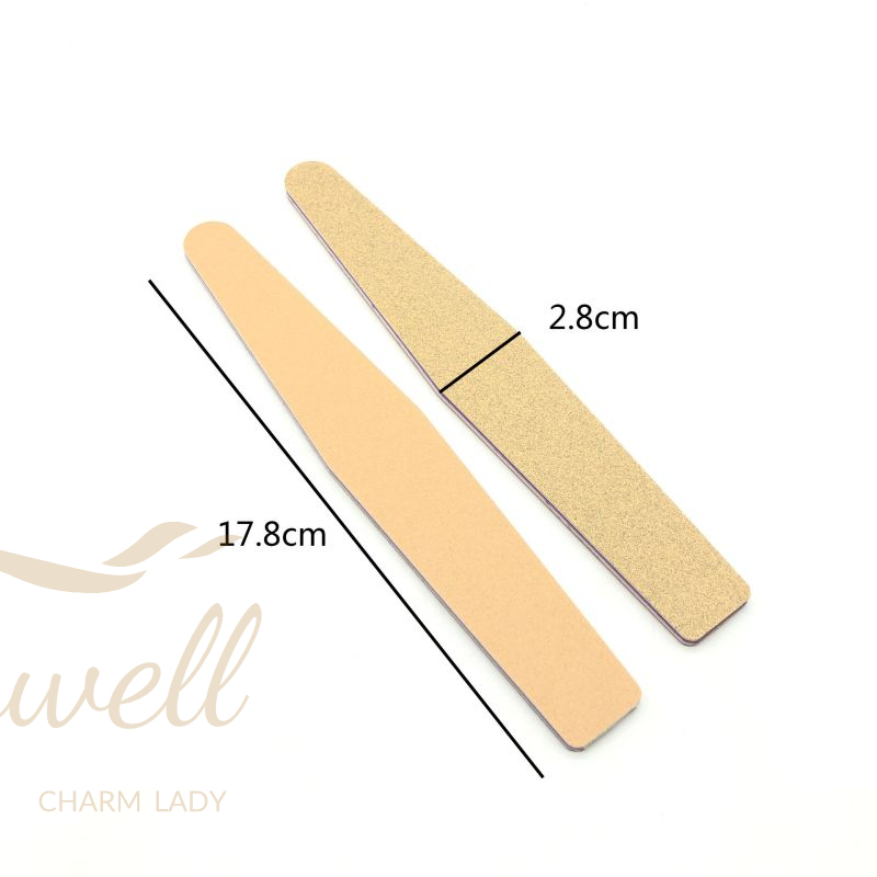 European high-grade sandpaper pale yellow double-sided washed diamond-shaped EVA adhesive plate nail file sanding strip | Double Side Nail Care Buffing Nail Art Pedicure Manicure Tools