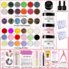 Acrylic Nail Kit Liquid Monomer Set - Glitter Powder And Carving Powder Set Complete Practice Hand Nail Kits With Everything Professional Kit for French Acrylic Nail Tips Beginners