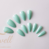 Easywell 28 pcs manufacture wholesale shiny pointed nails full coverage false nails