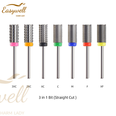 3 in 1 Bits （Straight Cut）professional nail drill bits Carbide Nail Bits 