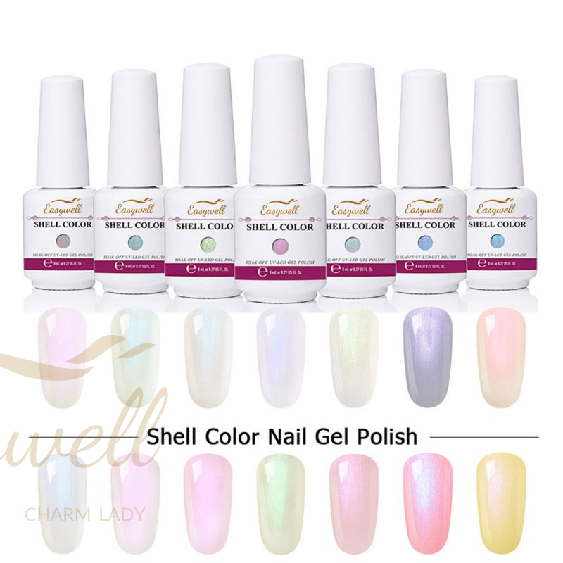 8ml / 0.27floz Shell Color Nail Gel Polish Factory wholesale 24 colors