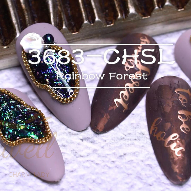 Easywell 15ml 3683-CHSL custom deep colors nail art glitter gel polish 