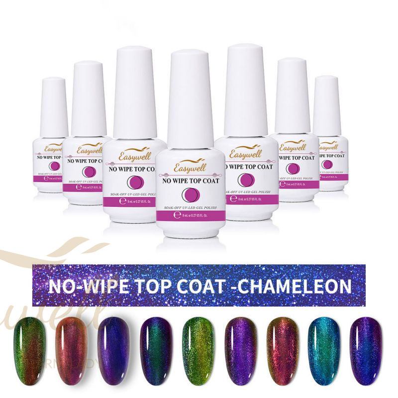 9 colors No-wash Chameleon Sealing Layer Nail Polish Glue Special 8ml No-washing Sealing Layer Glue for Nail Art