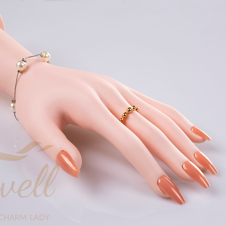Easywell 28 pieces wholesale OEM design artificial nails Shiny orange false nails