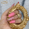 Custom New Trendy Pink Long Ballerina Black White Swirl Press On Nails Tips Artificial Fingernails Acrylic Strong Nails