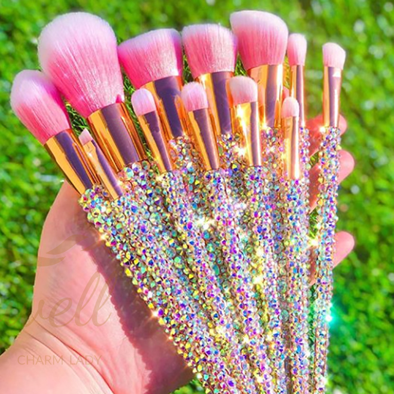Makeup makeup brush set with diamond and diamond point makeup brushes 12 pieces of makeup brush beauty tools