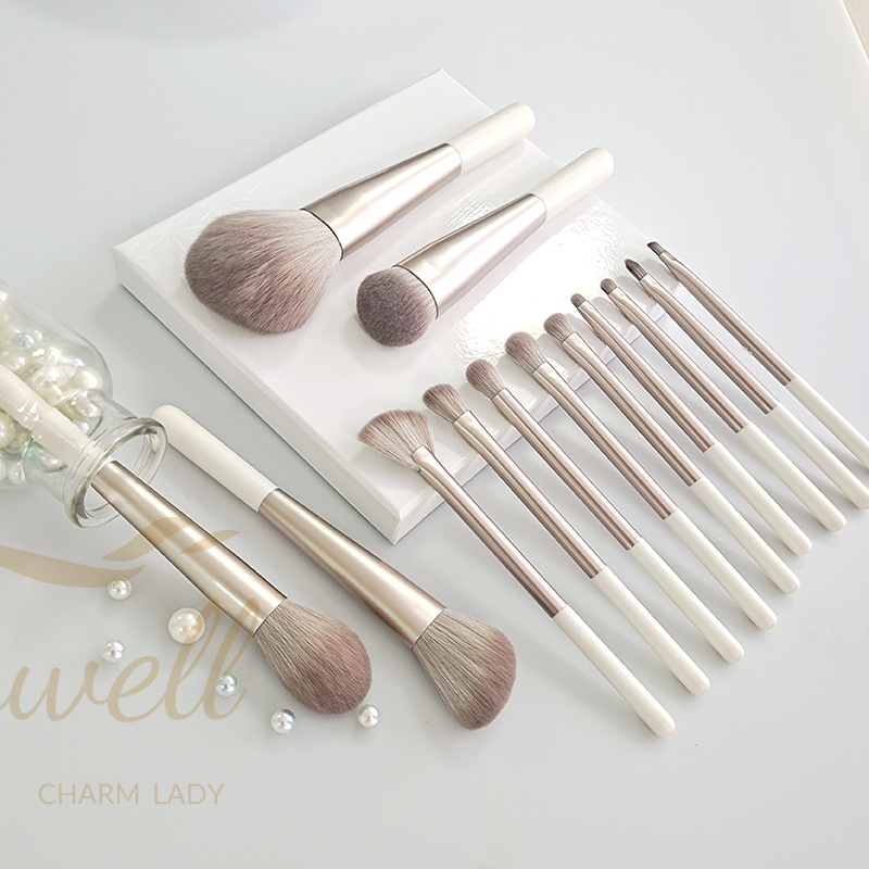 New 13 Sunlight Series Makeup Brush Set Wooden Handle Fiber Hair Eyeshadow Brush Braces Beauty Tool