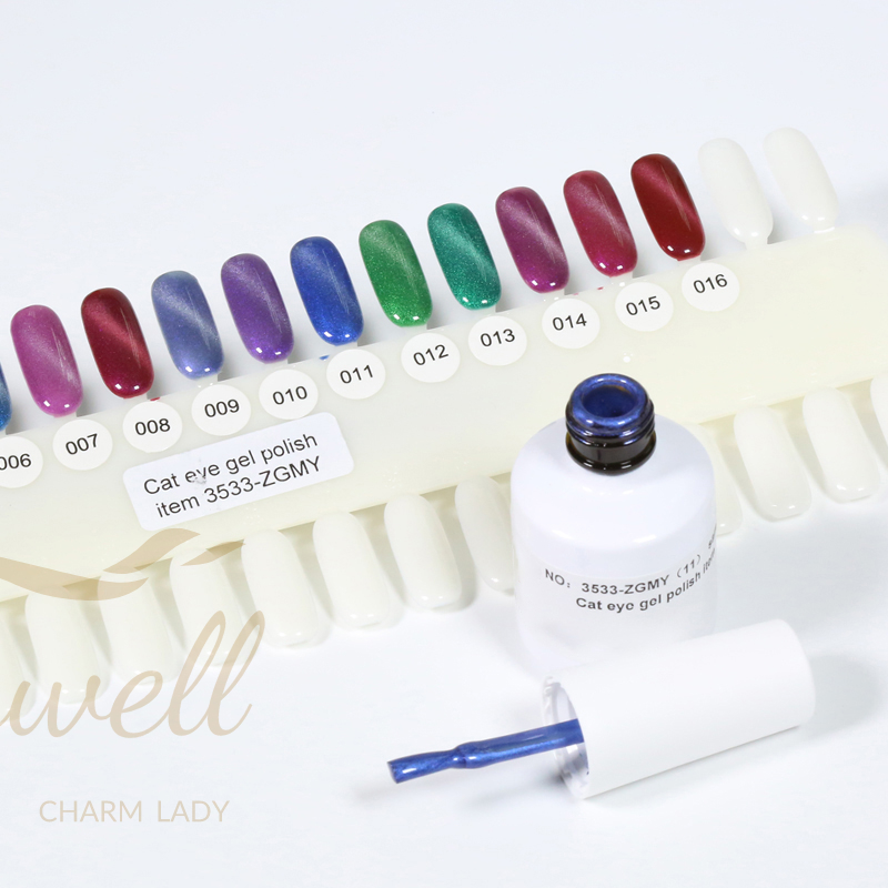 Easywell 15ml 3533-ZGMY Professional manufactur uv led 3d magic cat eye gel nail polish OEM Customized Logo