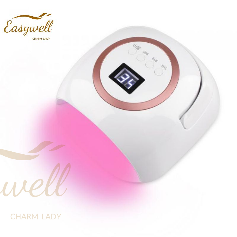 48w Cordless Pro Cure Uv Led Gel Nail Lamp Gradient Silver Color
