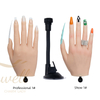 Silicone manicure practice hand model with joints bendable matching nail piece practice prosthetic hand prop model silicone（100 nails）