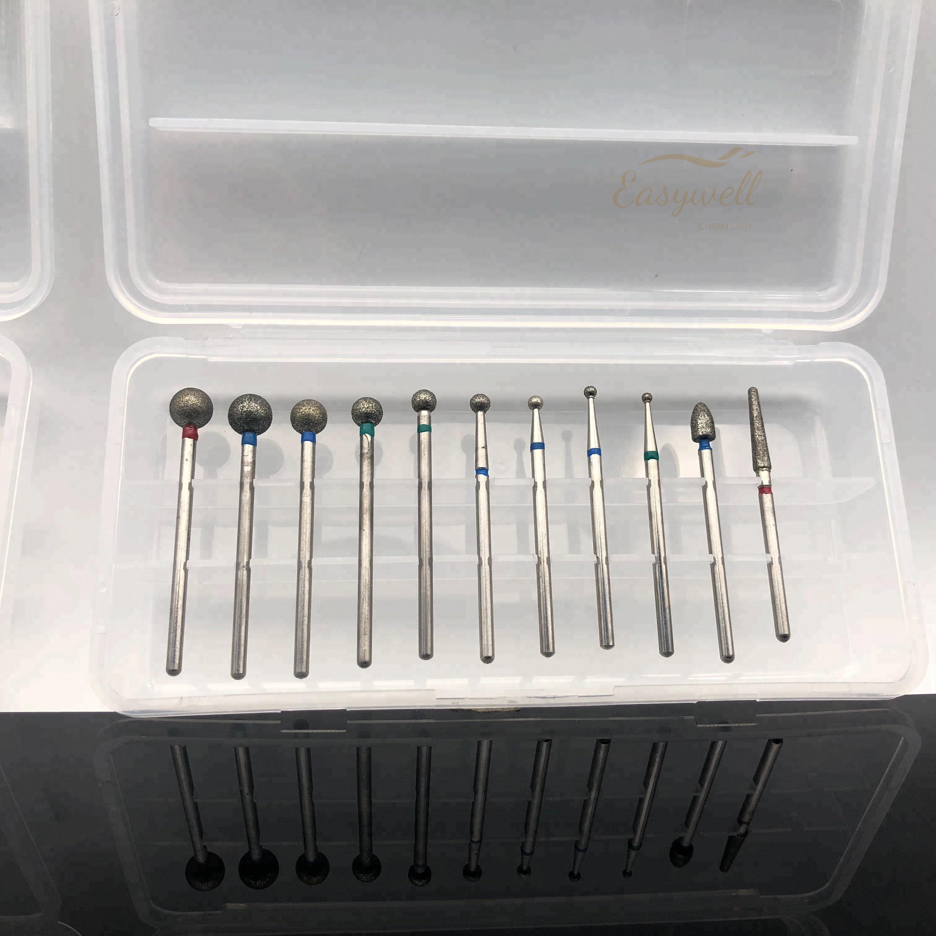 Nail Drill Bit Set Diamond Burr Milling Cutter for Electric Drill Accessories Manicure