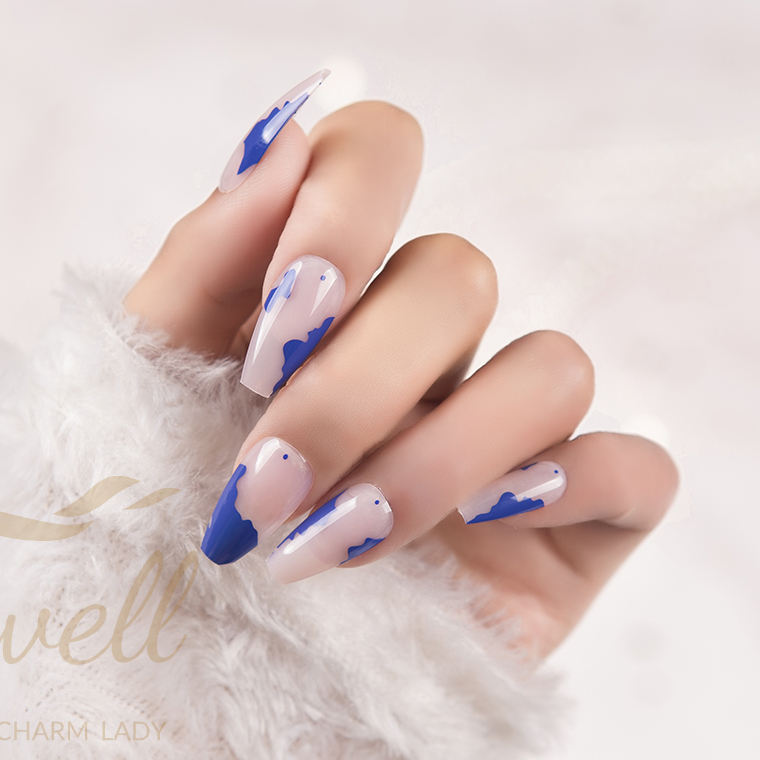 Easywell 28 pcs wholesale OEM designer press on nails artificial fingernails for women
